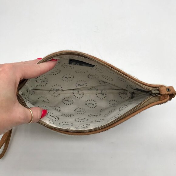 Myra Bag Snowy & Cocoa Hairon Pouch - Picture 10 of 10
